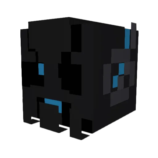 PurpleWulf Minecraft avatar head, 3D render