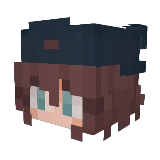 Purple_Calico Minecraft avatar head, 3D render