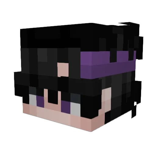 Purple_Code Minecraft avatar head, 3D render