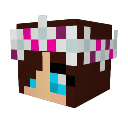 Purple_Daffodil Minecraft avatar head, 3D render