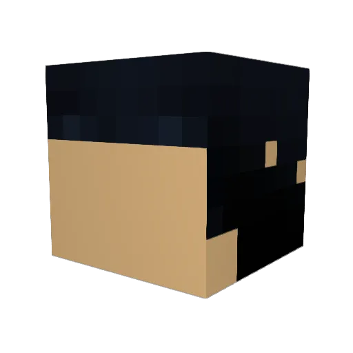 Purple_DirpCRAFT Minecraft avatar head, 3D render