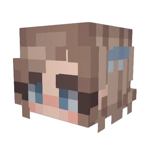 Purple_Fire888 Minecraft avatar head, 3D render