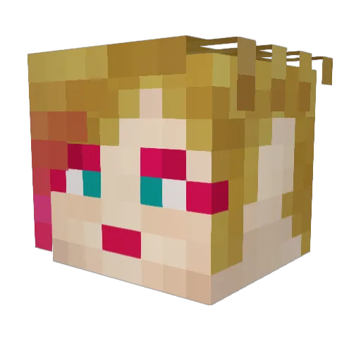 Purple_Hat_1 Minecraft avatar head, 3D render
