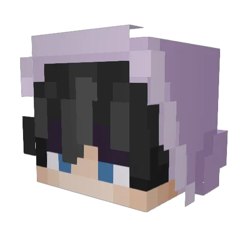 Purple_NoiZe Minecraft avatar head, 3D render