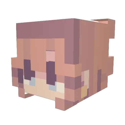 Purple_Pasta09 Minecraft avatar head, 3D render