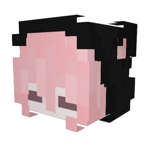 Purple_Star Minecraft avatar head, 3D render