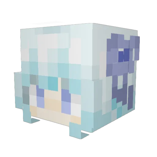 Purple_Strange Minecraft avatar head, 3D render