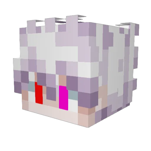 Purple_Tanuki Minecraft avatar head, 3D render