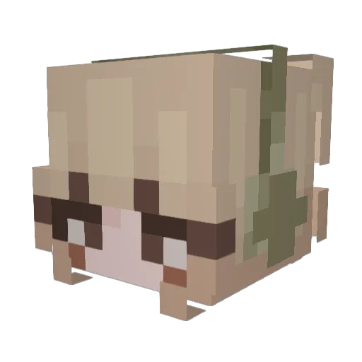 Purple_Velvet_ Minecraft avatar head, 3D render