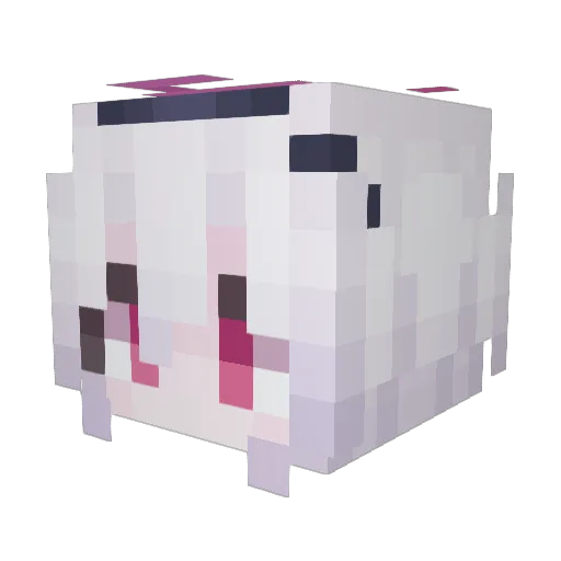 Purple_Xuan Minecraft avatar head, 3D render