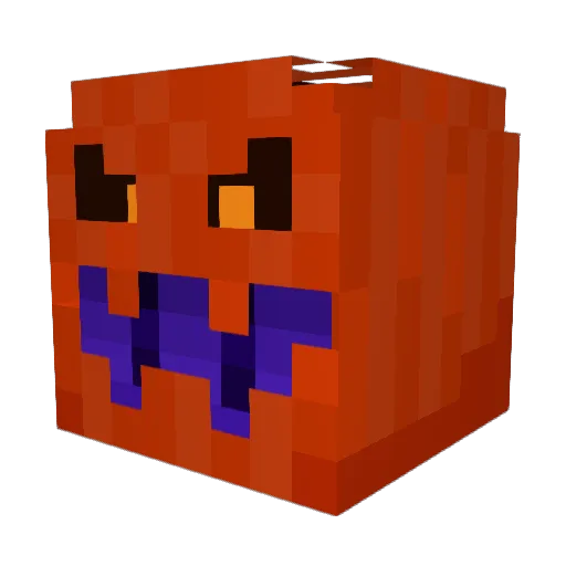 Purple___Shadow Minecraft avatar head, 3D render