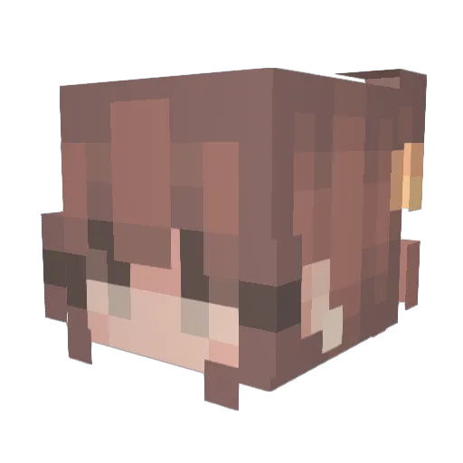 Purple_momo Minecraft avatar head, 3D render