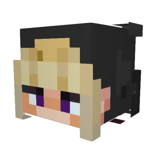 Purple_pickle Minecraft avatar head, 3D render