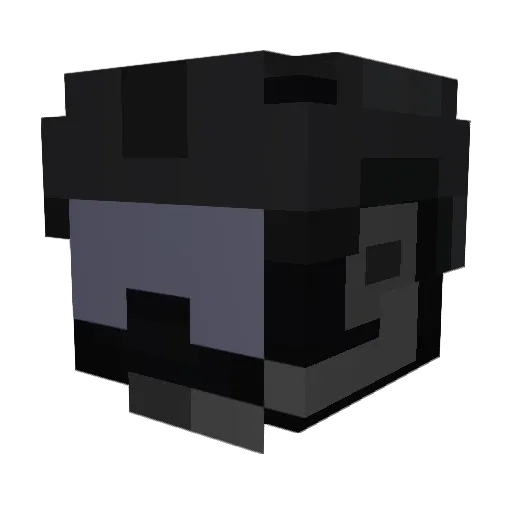 Purple_pig_ Minecraft avatar head, 3D render
