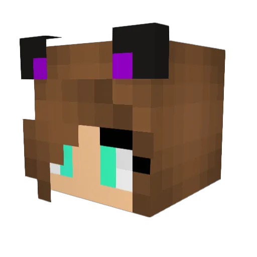 Purple_wolf27 Minecraft avatar head, 3D render