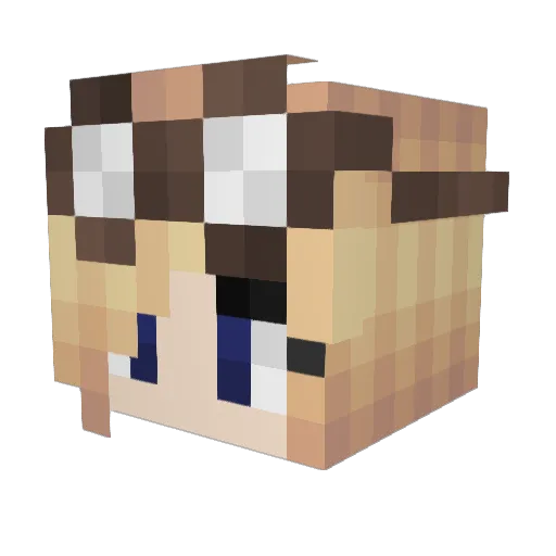 Purpleannaline Minecraft avatar head, 3D render