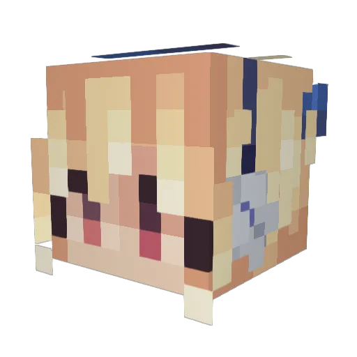 Purplechick88 Minecraft avatar head, 3D render