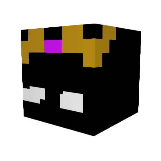 Purpled_Darkness Minecraft avatar head, 3D render