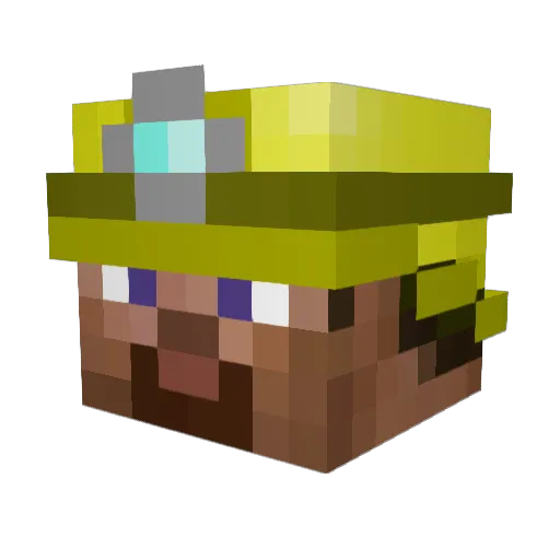 Purpledisback Minecraft avatar head, 3D render