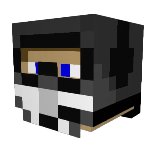 Purpledore Minecraft avatar head, 3D render