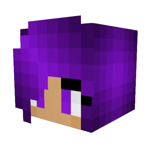 Purplelady1022 Minecraft avatar head, 3D render