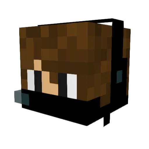 Purplelambo123 Minecraft avatar head, 3D render