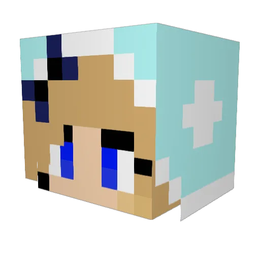Purpleminner321 Minecraft avatar head, 3D render