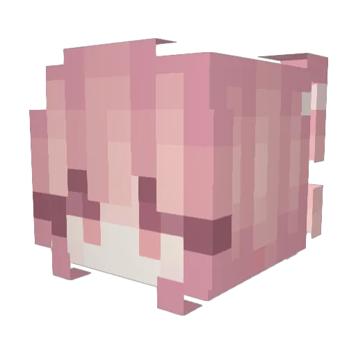 Purplep86 Minecraft avatar head, 3D render