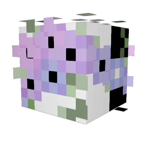 Purplepengen777 Minecraft avatar head, 3D render