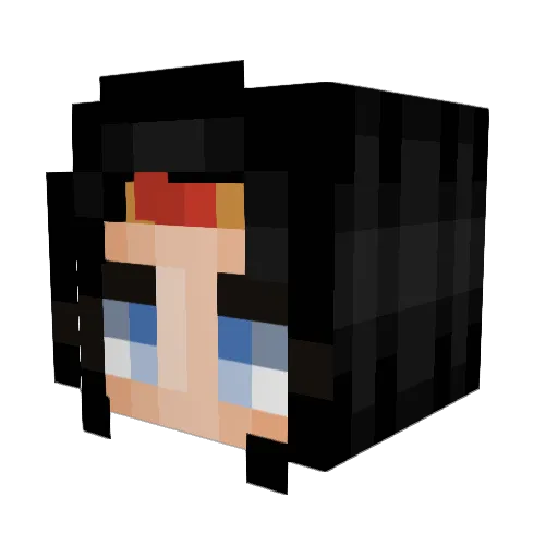 Purplepink16 Minecraft avatar head, 3D render