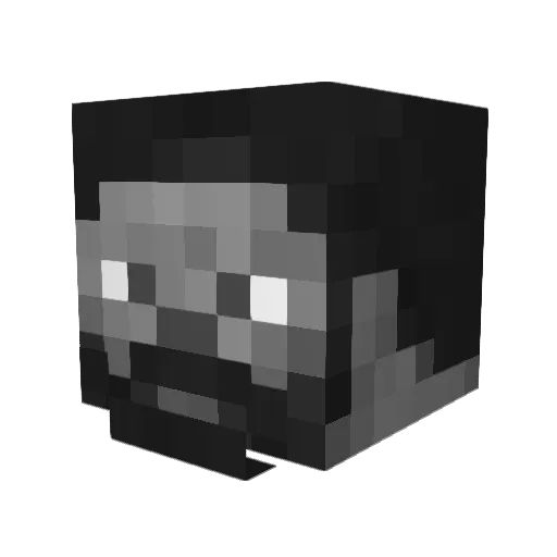 Purpless Minecraft avatar head, 3D render