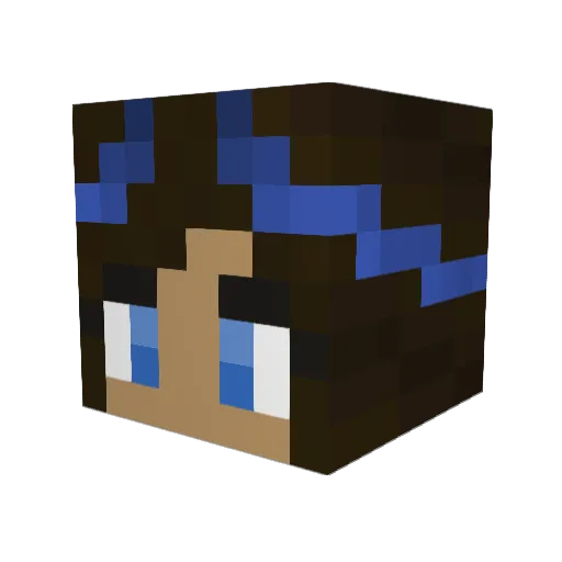 Purpleunicorn1 Minecraft avatar head, 3D render
