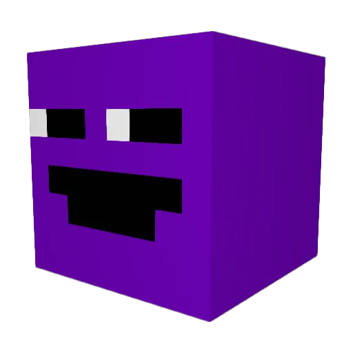 Purpleurple3 Minecraft avatar head, 3D render