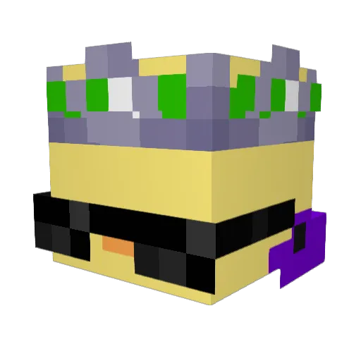 PurplexedDucklin Minecraft avatar head, 3D render