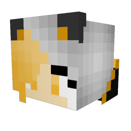Purplexelf21 Minecraft avatar head, 3D render