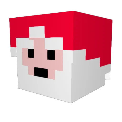 Purplix Minecraft avatar head, 3D render