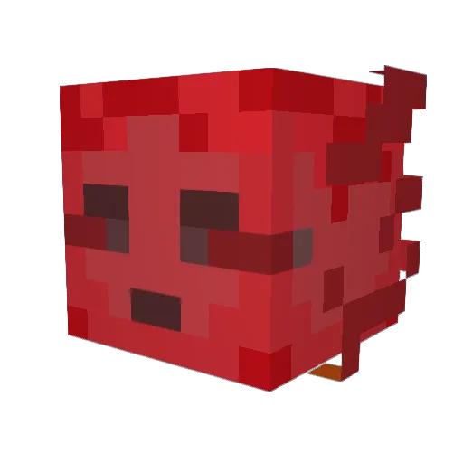 Purplr Minecraft avatar head, 3D render