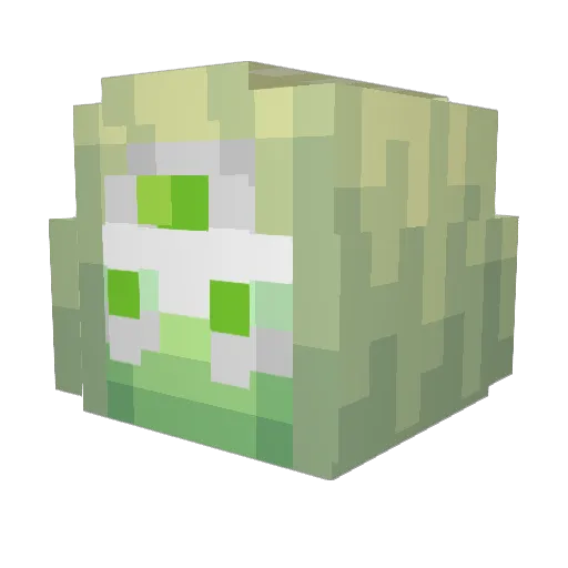 Purpole Minecraft avatar head, 3D render