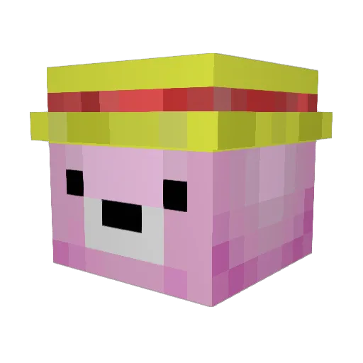 Purpooo Minecraft avatar head, 3D render
