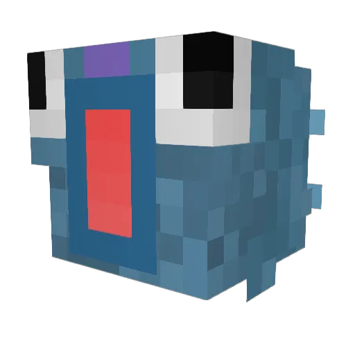 PurpppPGM Minecraft avatar head, 3D render