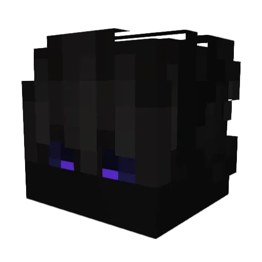Purquel Minecraft avatar head, 3D render