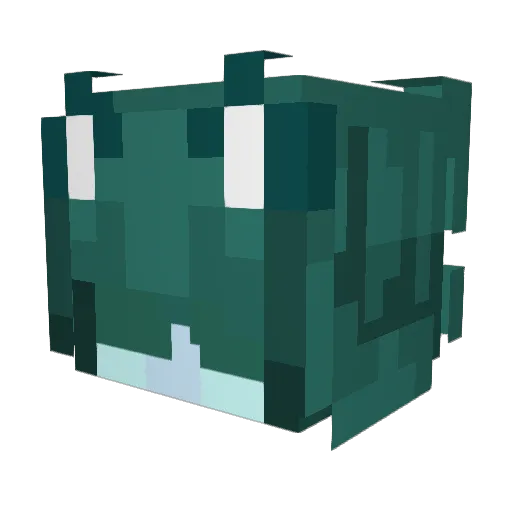 Purr_ly Minecraft avatar head, 3D render