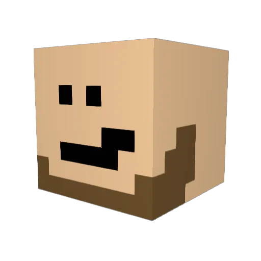 Purrdaddy Minecraft avatar head, 3D render