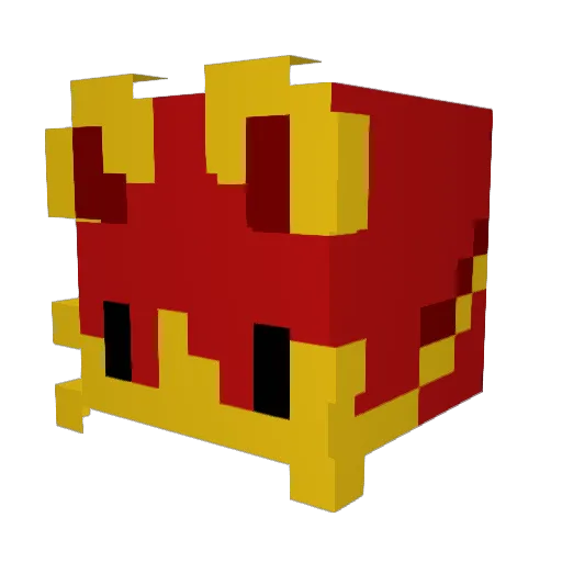 Purrers Minecraft avatar head, 3D render