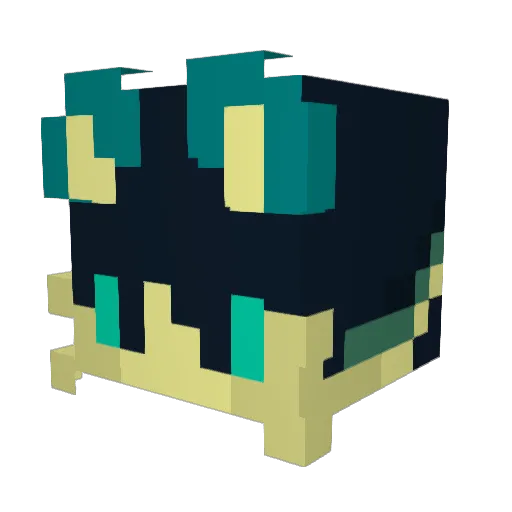 Purrers Minecraft avatar head, 3D render