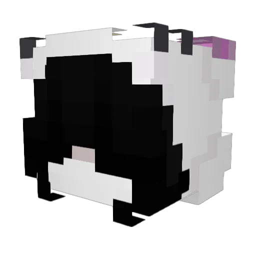 PurrloKitty Minecraft avatar head, 3D render
