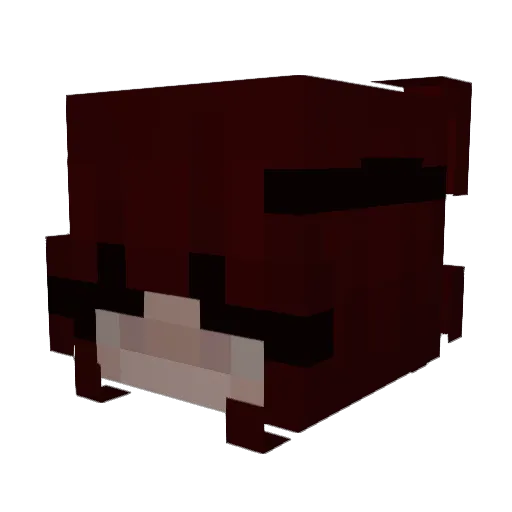 PurrpleBoba Minecraft avatar head, 3D render