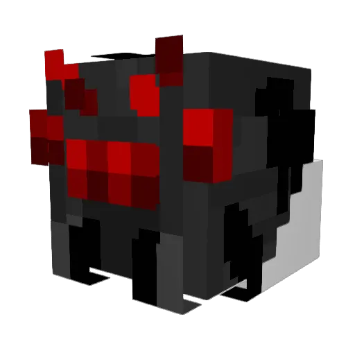 Purrune Minecraft avatar head, 3D render