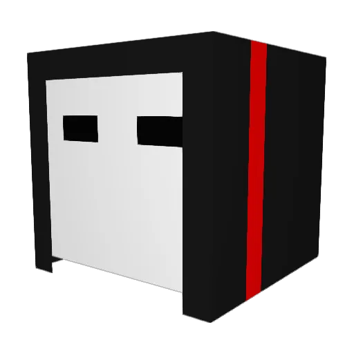 Pursix Minecraft avatar head, 3D render