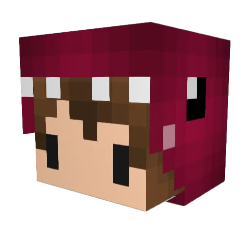 Pursuited Minecraft avatar head, 3D render